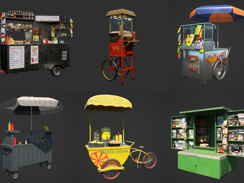 Mobile Sale Car Trolley Food Stall