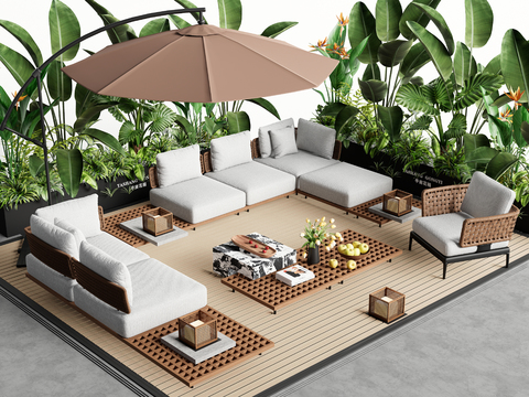 Minotti outdoor sofa combination