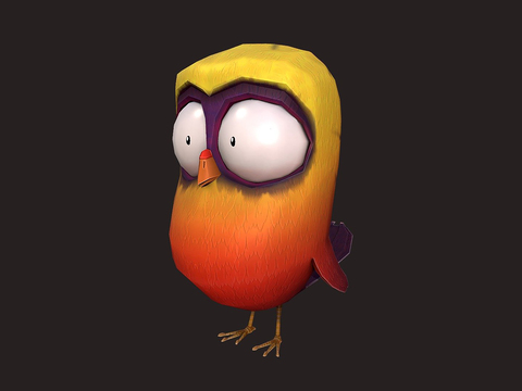 Modern cartoon bird