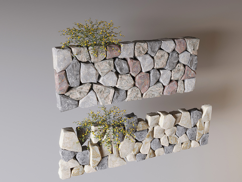 Modern Fence Stone Wall