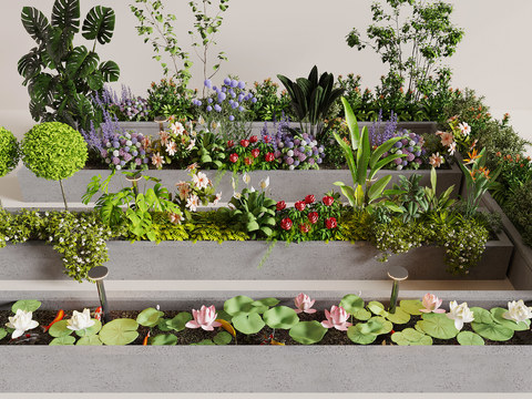 Outdoor Flower Box Flower Groove Flower Pond