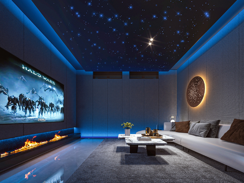 modern video room audio-visual room home theater