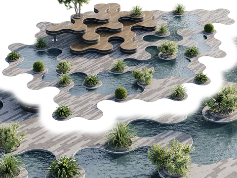 waterfront landscape plant landscaping micro-terrain