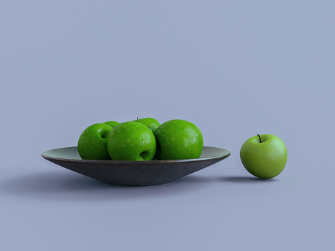 Fruit plate green apple