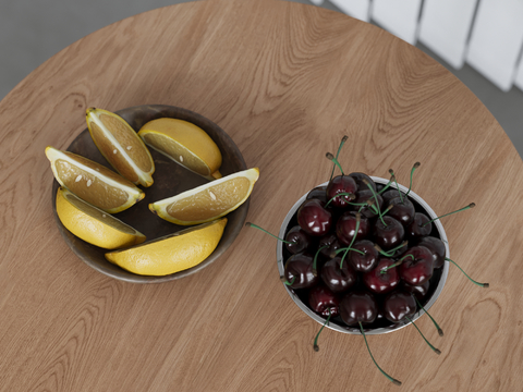 fruit fruit plate cherries grapefruit