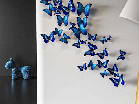 Blue Butterfly Wall Decoration