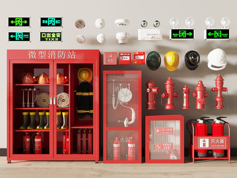 Fire fighting equipment, fire hydrant, fire extinguisher, emergency lighting