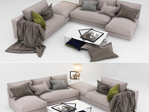 Multi-person sofa leisure sofa