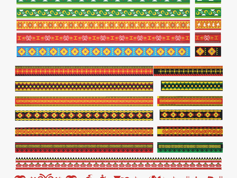 Yi totem line minority pattern border