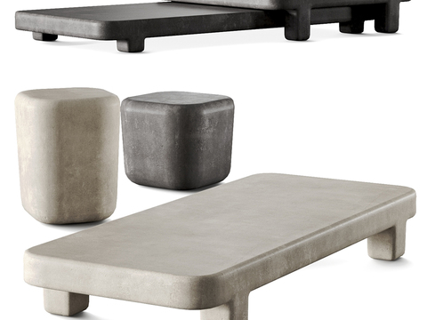 Baxter Wabi-sabi Style Stone Coffee Table Coffee Table