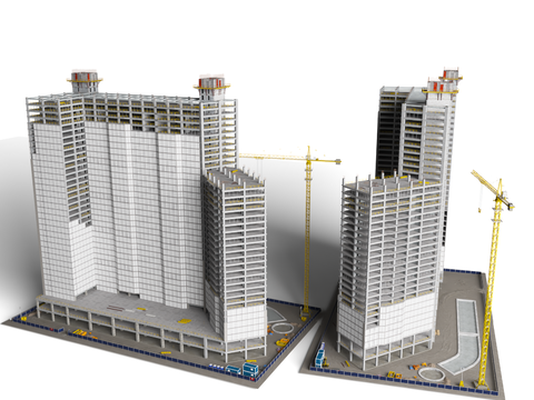 Elevated Site Landscape of Hospital Construction