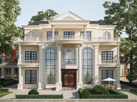 European-style single-family villa appearance