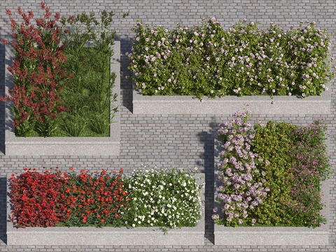 outdoor flower bed flower box flowers