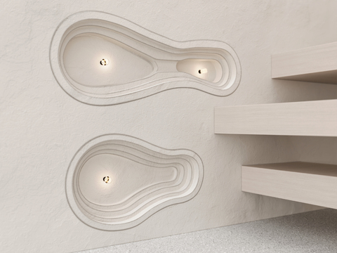 Recessed wall lamp Stone Art Lamp