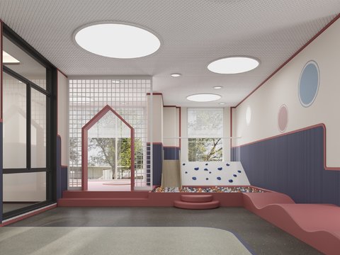 Modern Overhead Floor Children's Activity Area