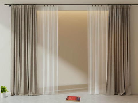 Cream Style curtain window screen