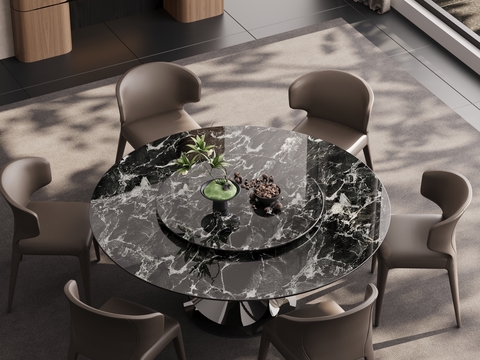 Italian Dining Table and Chair Round Dining Table