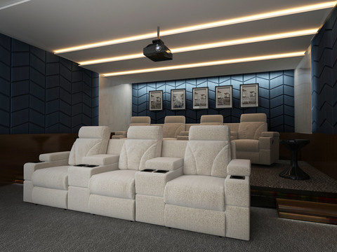 Modern Home Cinema Audiovisual Room