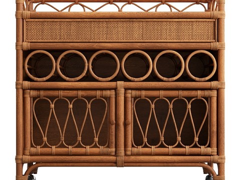 melody rattan sideboard tea cabinet