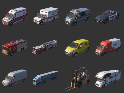 Ambulance Police Car Fire Truck Crane Truck Forklift RV Special Vehicle