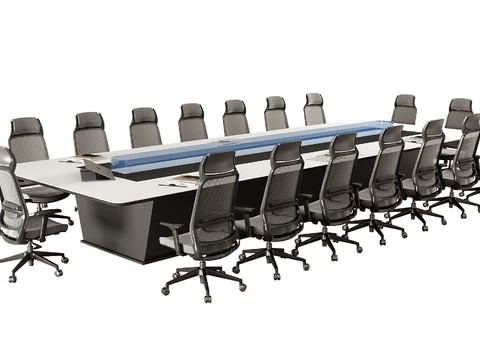 Modern Conference Table and Chair