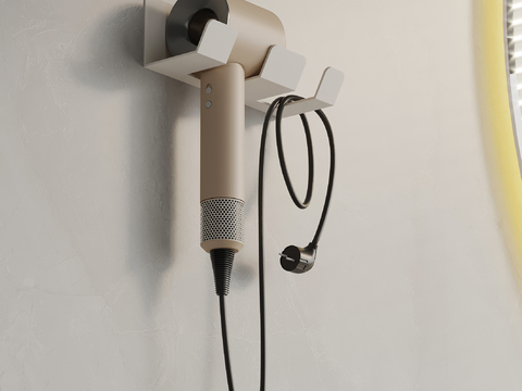 Wall-mounted hair dryer