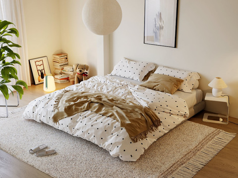 Cream Style double bed
