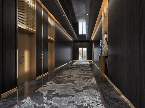 Hotel elevator hall