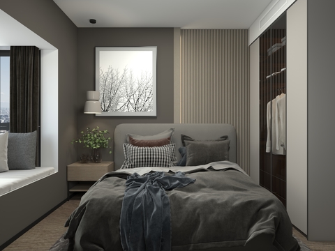 Premium Grey Bedroom Second Bedroom Free