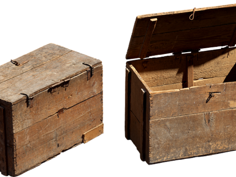 Old wooden box