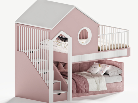 kids Bed Girls Bunk Bed