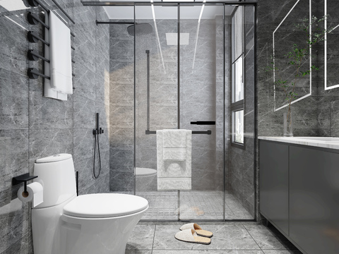 Advanced gray toilet bathroom