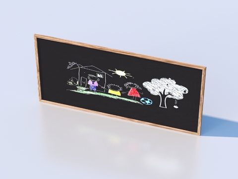 Billboard shop sign blackboard graffiti wall chalk painting