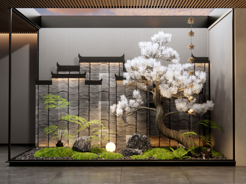 Indoor courtyard sketch landscape