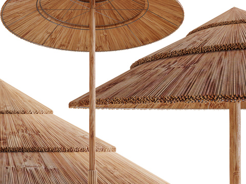 Beach Parasol Thatch Umbrella