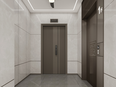 Hotel elevator hall