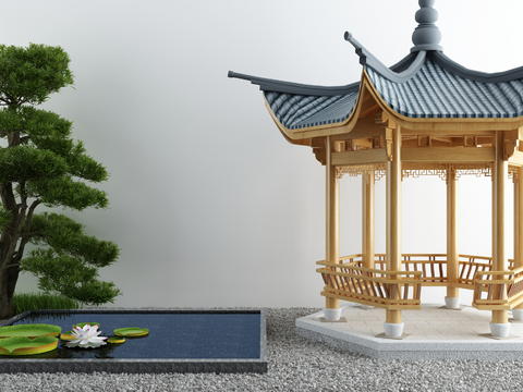 New Chinese Landscape Pavilion Rest Pavilion Gazebo