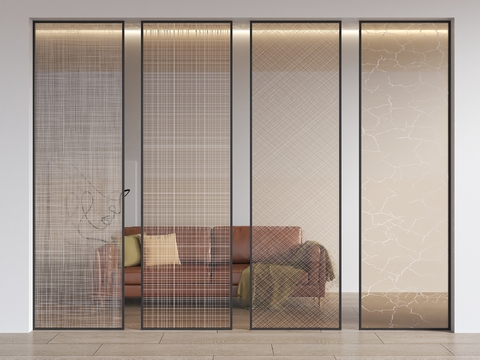 Glass partition wire partition texture partition