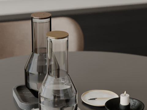 Modern tableware measuring cup glass bottle