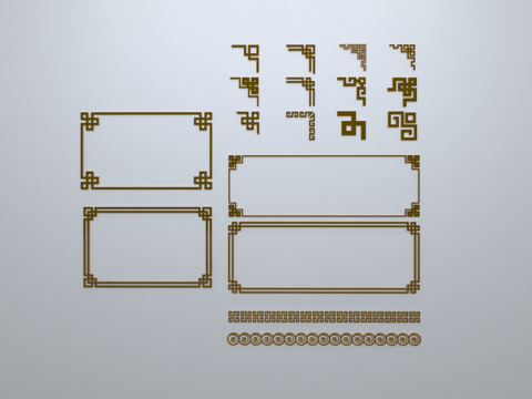 New Chinese-style Line Border