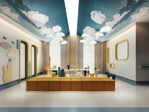 Modern Hospital Pediatric Waiting Room