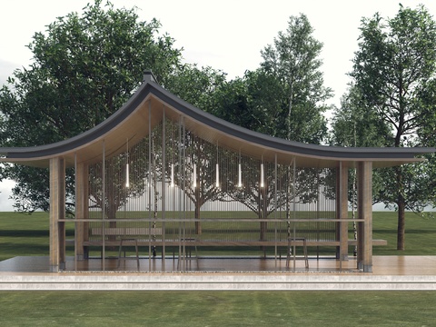 Neo-Chinese Style gallery pavilion