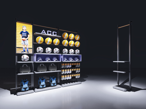 Basketball Volleyball Exhibition Rack Sports Equipment Exhibition Rack