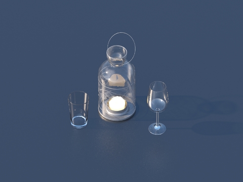 Modern glass candle