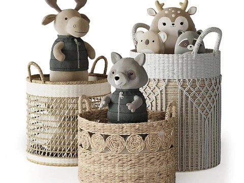 Storage Basket Bamboo Basket Storage Basket Doll