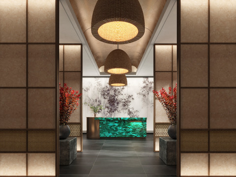 Hotel Away Corridor Reception Desk