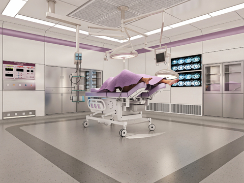 Modern hospital delivery room operating room