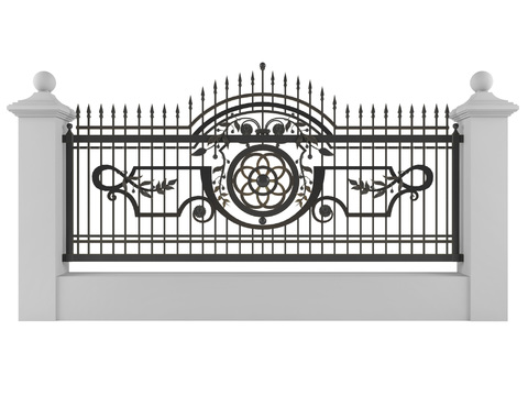 European-style wall courtyard fence guardrail