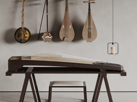 Guzheng Pipa Guqin Erhu Traditional Musical Instruments