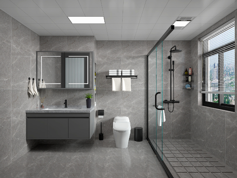 Advanced gray toilet bathroom